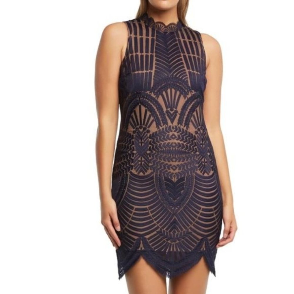 Bardot Alice Lace Body-Con Dress Twilight Size 4